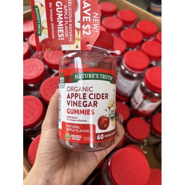 Nature's Truth Vitamins Organic Apple Cider Vinegar400mg 60Gummies มาจากอเมริกาแท้100%