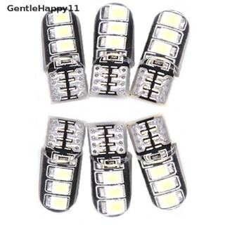 Gentlehappy หลอดไฟซิลิกา LED T10 W5W 12-SMD 2835 สีขาว