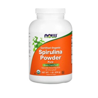 NOW Foods, Certified Organic Spirulina Powder, 1 lb (454 g)