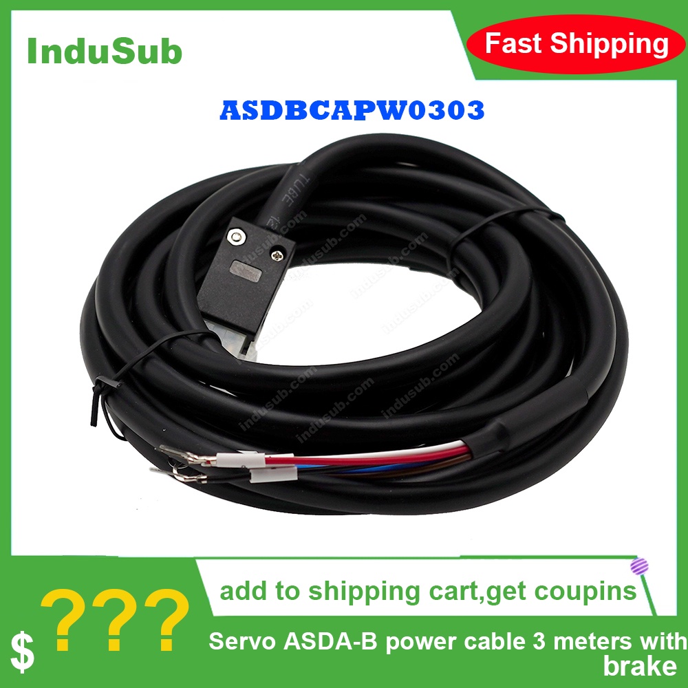 ASDBCAPW0303 สายไฟ Servo ASDA-B 3 เมตร พร้อมเบรก