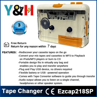 Y&amp;H Cassette Player Portable Walkman Tape Player Captures MP3 Audio Music via PC,Cassette to MP3 Converter Tape Cassette Record