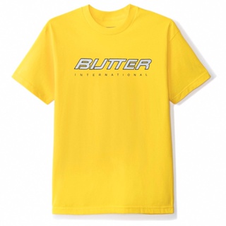 BUTTER GOODS เสื้อยืด INTERNATIONAL LOGO TEE YELLOW สีเหลือง