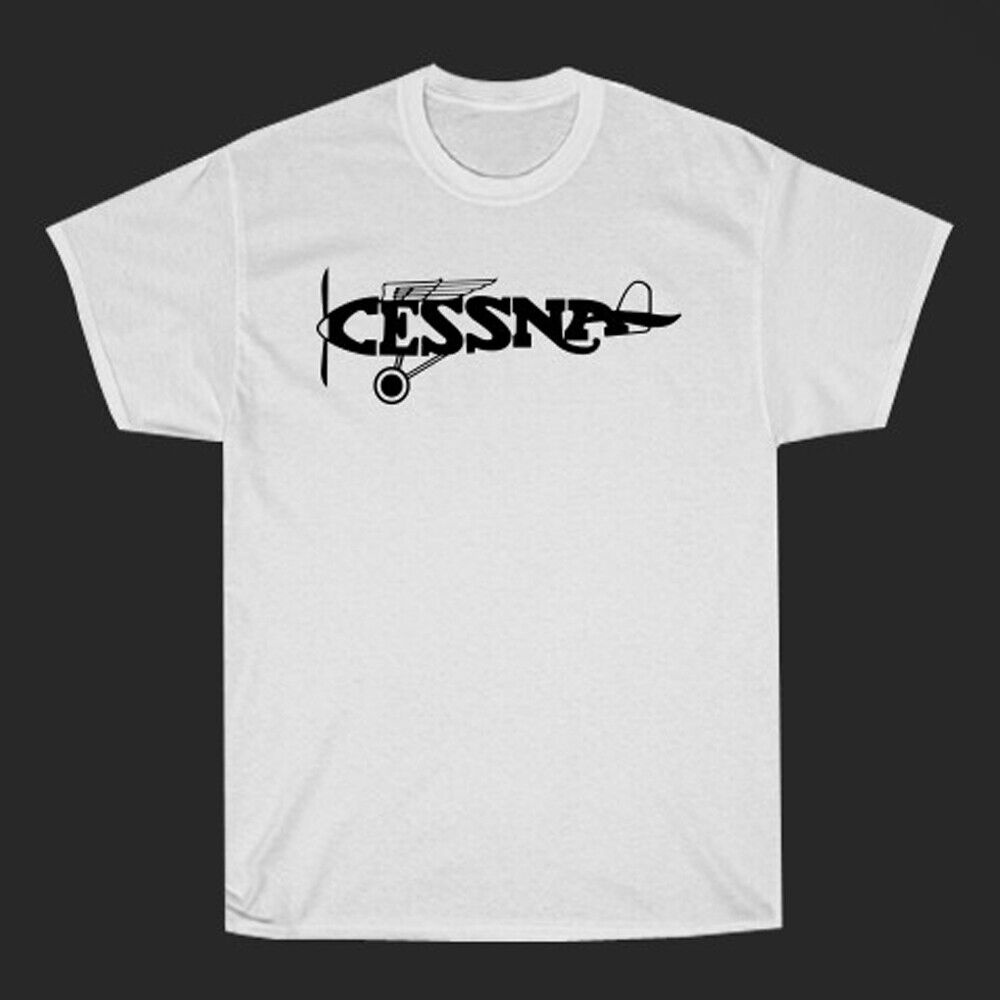 มาใหม่ล่าสุดผู้ชายออกแบบ TShirt Cessna เครื่องบินบริษัทสัญลักษณ์ TShirt