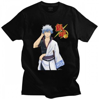 ขายดี!เสื้อยืดแขนสั้น พิมพ์ลายอนิเมะ Gintama Samurai Gintoki Sakata สไตล์ญี่ปุ่น สําหรับผู้ชาย AJmejj85FHjlel97S-5XL