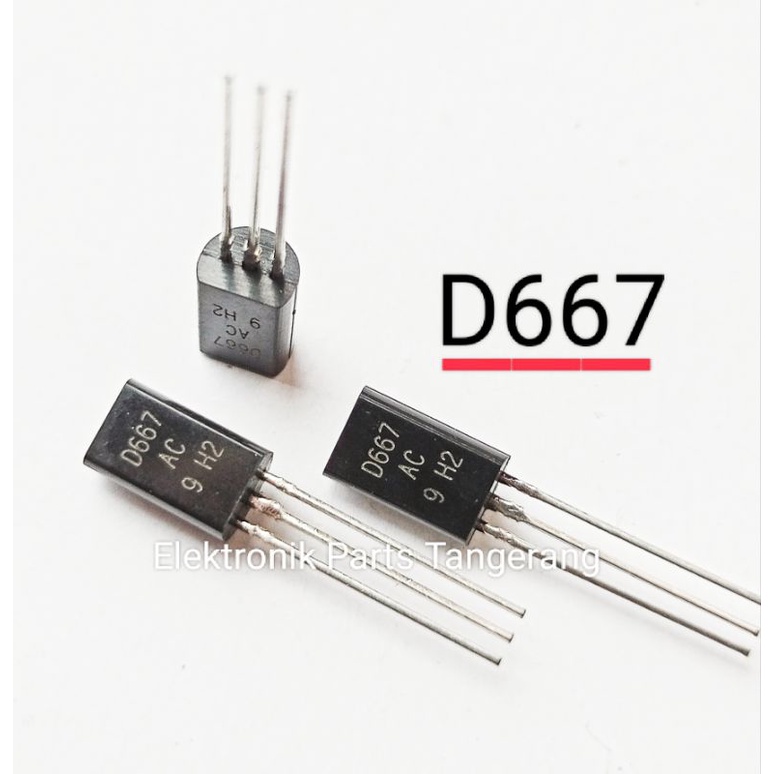 ทรานซิสเตอร์ D667 ทรานซิสเตอร์ 2SD667 AC To92L ทรานซิสเตอร์ D 667