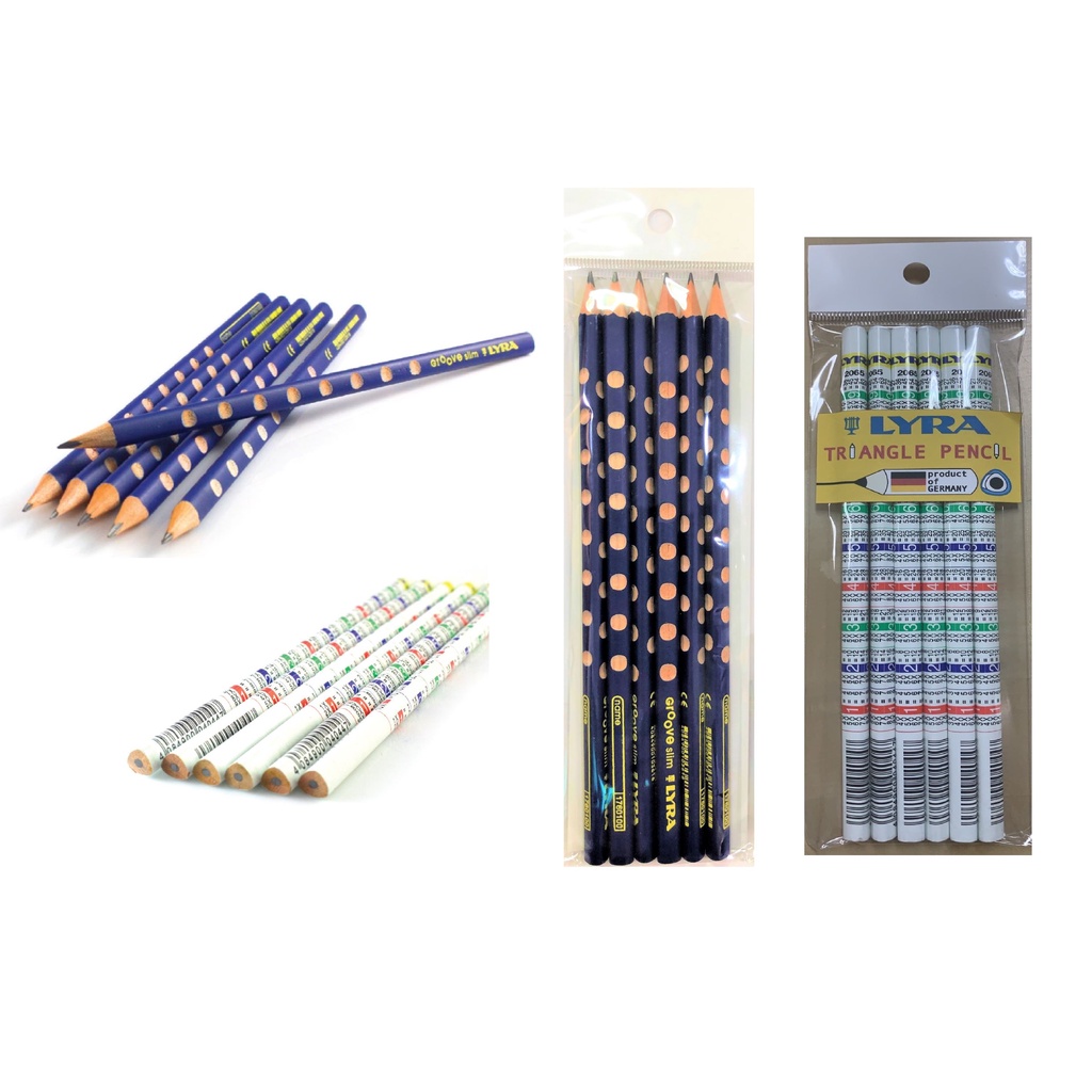 Groove Slim- Lyra ดินสอดำสามเหลี่ยมแท่งยาว แพ็ค 6 แท่ง