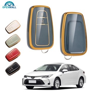 Openmall เคสรีโมตกุญแจรถยนต์ TPU 2/3 ปุ่ม สําหรับ Toyota Corolla CHR C-HR RAV4 Prius Keyless F2R3