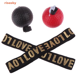 [risesky] Fight Ball Reflex Boxing REACT Training Boxer Speed Punch Head Cap String Ball