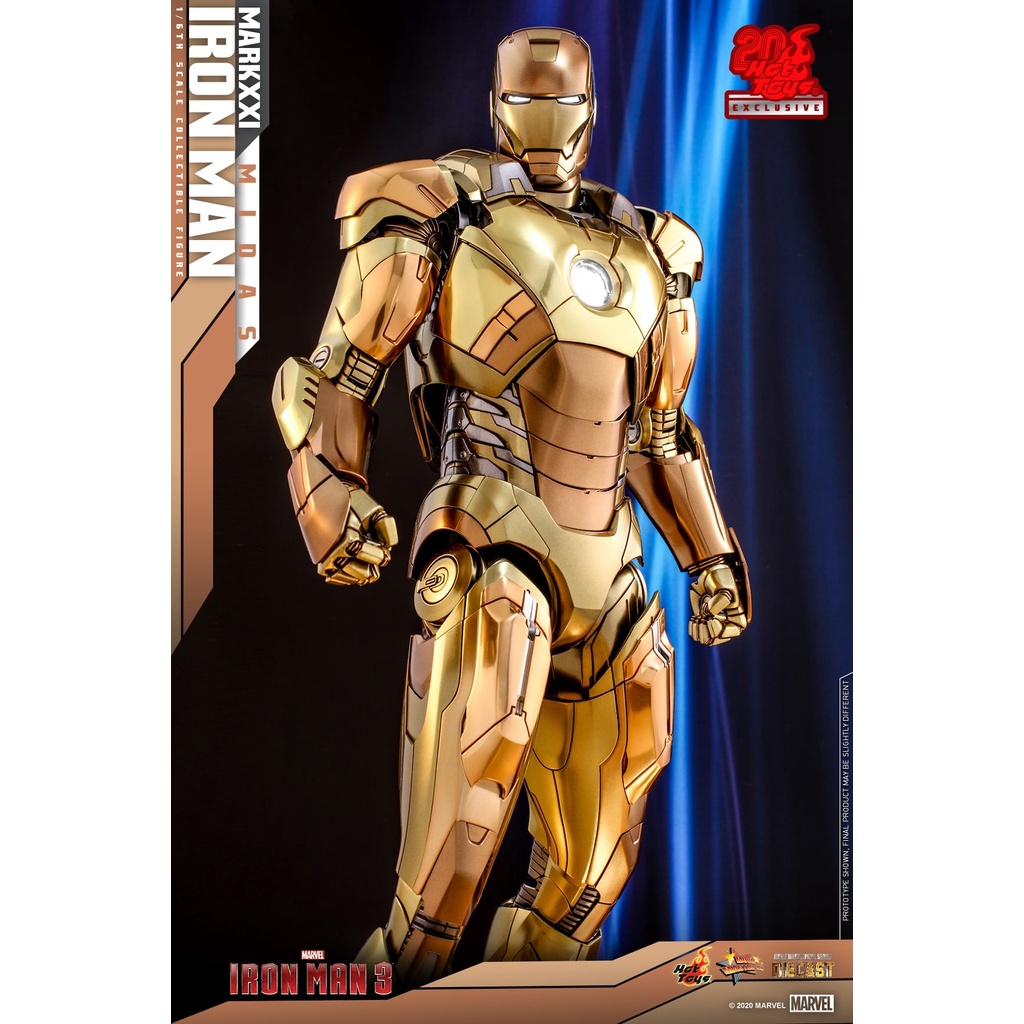 🛺พร้อมส่ง ฟิกเกอร์ โมเดล ของสะสม Hot Toys MMS586D36 Iron Man 3 - Iron Man Mark XXI (Midas) [Exclusive]