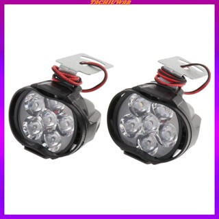 [Tachiuwa2] ไฟหน้ารถจักรยานยนต์ LED DC 9V-85V 6 สําหรับรถมอเตอร์ไซด์ รถยนต์ 2 ชิ้น