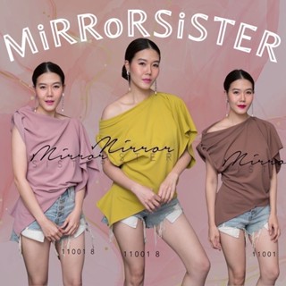 Code : 11001.8 เสื้อทรงเก๋ เสื้อไปงาน เสื้อสีแดง เสื้อสีชมพู งานป้าย Mirrorsister