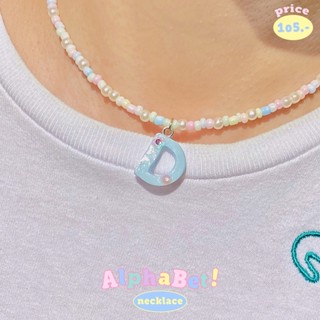 &lt;กรอกโค้ดLXJATลด15%-&gt; alphabet necklace *custom เองได้*🎧🌟(กำไล พวงกุญแจ สร้อยลูกปัด สร้อยดินปั้น จี้ดินปั้น)