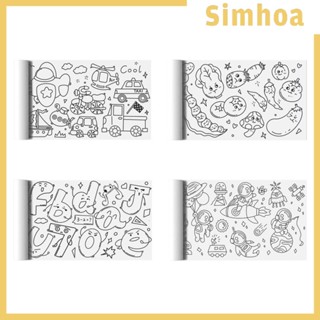 [SIMHOA] Large Coloring Paper Roll with Tear Off Line Colorable for Birthday Home