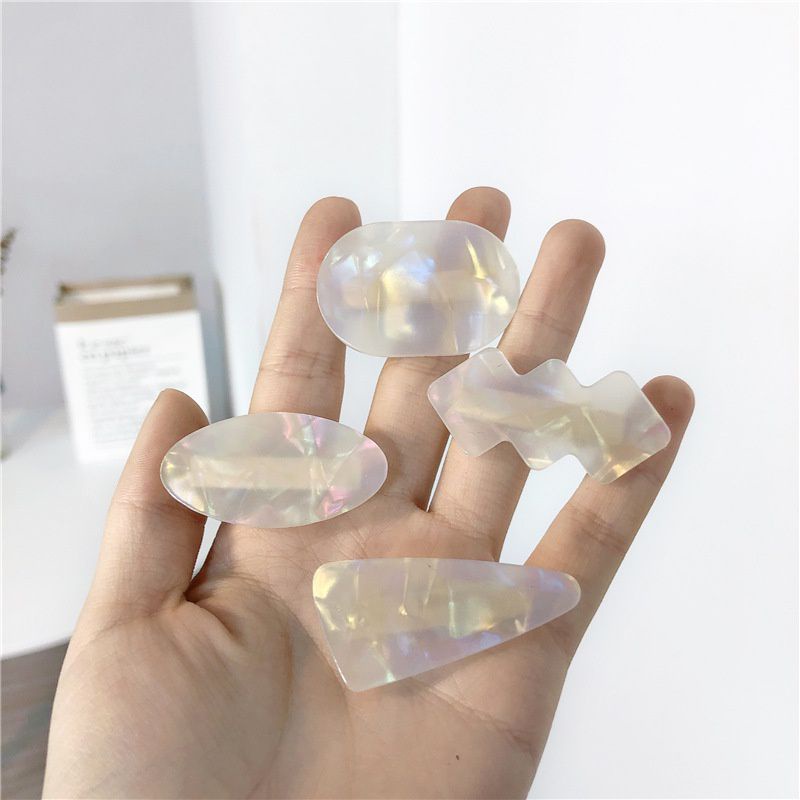 GGE-กิ๊บติดผมสีสะท้อนลายหินอ่อน✨✨🤍(พร้อมส่ง) - รูปที่ 3