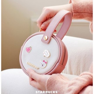 🎀【SALE!!! พร้อมส่ง】 2022 แก้วสตาร์บัคส์เกาหลี Starbucks Korea Love us handy bag(Brown/Pink)