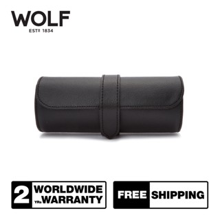 กล่องนาฬิกา กล่องหมุน WOLF1834 รุ่น ROADSTER WATCH ROLL (BLACK)