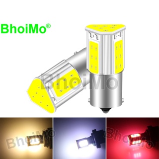 Bhoimo หลอดไฟตัดหมอก Cob 1156 Ba15S P21W Led 1157 Bay15D P21/5W Dc12V สีขาวสีเหลืองสําหรับรถยนต์รถจักรยานยนต์