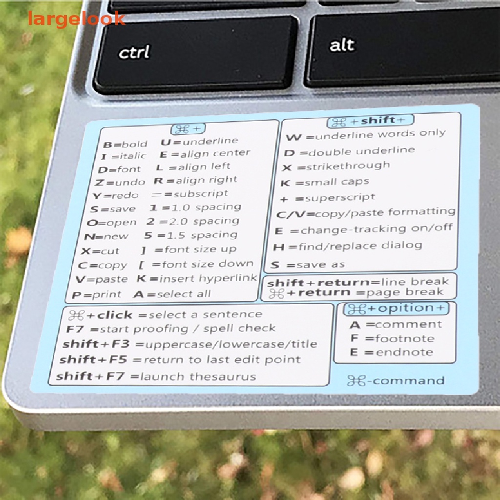 [largelook] Windows PC Reference Keyboard Shortcut Sticker Adhesive for PC Laptop Desktop