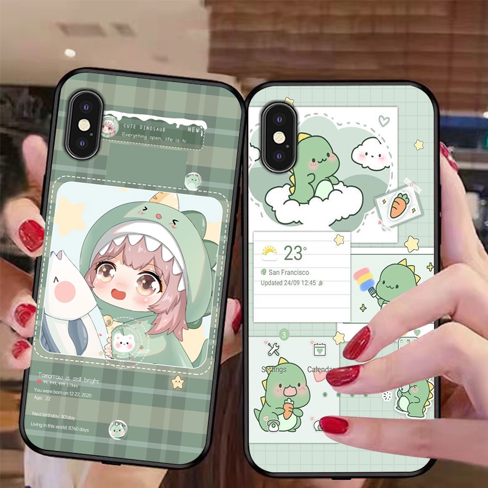 เคสโทรศัพท์ไดโนเสาร์แสนสุขสําหรับ Iphone X / ip Xs / ip Xs max