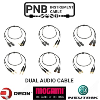 PNB AUDIO CABLE  สายสัญญาณเสียงแบบสายคู่ DUAL AUDIO CABLE  ใช้ปลั๊ก NEUTRIK , REAN /ใช้สาย MOGAMI