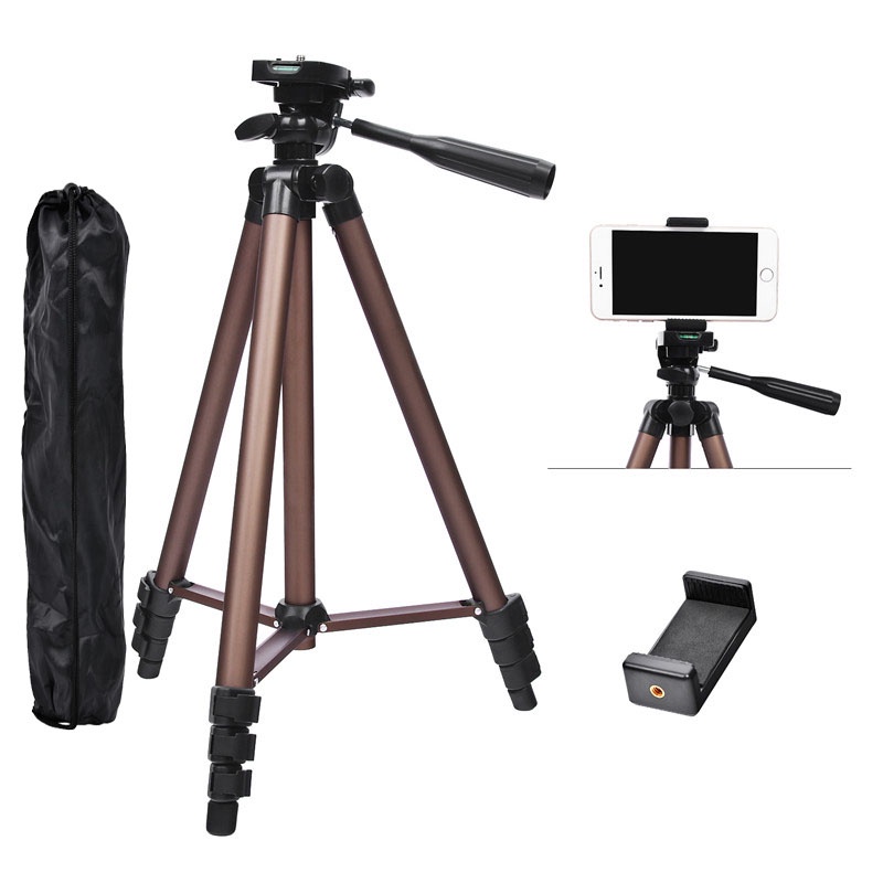 Fusitu WT3130 Aluminum Alloy Tripods Mini Camera Tripod Holder Selfie Stick Stand Tripod for Smartph