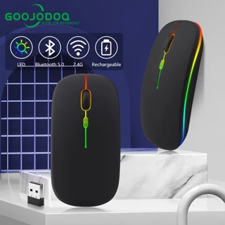 GOOJODOQ 🇹🇭【ไทยแลนด์สปอต】เมาส์ไร้สาย เมาส์บลูทูธ เมาส์เล่นเกมแบบเรืองแสงสี LED