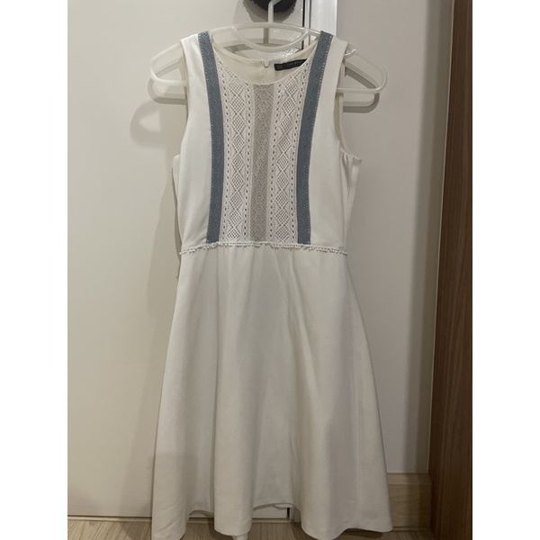 used Zara ของแท้ white dress size xs