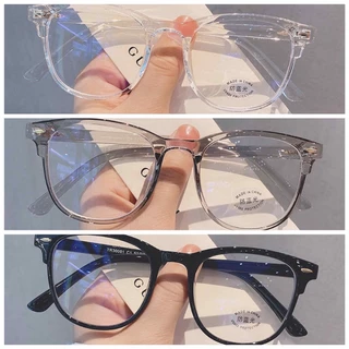 แว่นตาสายตาสั้น ออปติคอล 0°-600°ป้องกันรังสี กรอบสี่เหลี่ยม แฟชั่นสําหรับผู้ชาย และผู้หญิง เลนส์ถอดออกได้