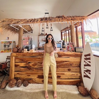 Basicsbysita🌹 Remy pant มี 2 สี (เบจ, เหลือง) - size M (ราคา shop 590) *ของใหม่ป้ายห้อย