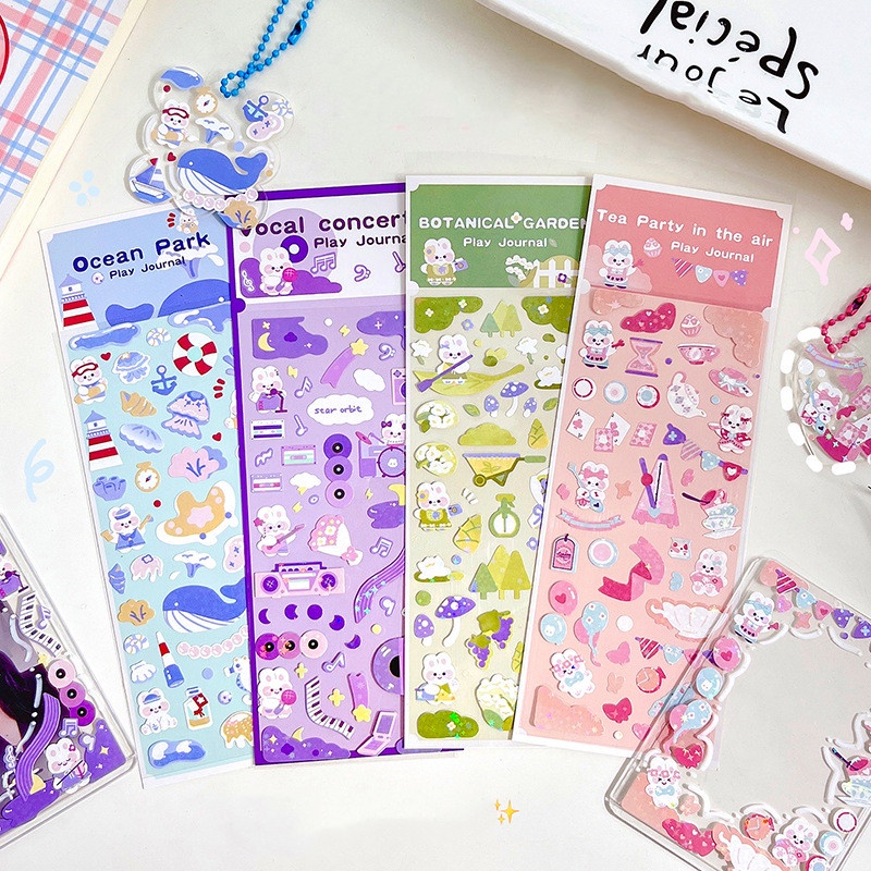 สติกเกอร์ ลายการ์ตูน ของแท้ DIY สําหรับตกแต่งสมุดโน๊ตบุ๊ค