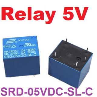 รีเลย์ SRD-05VDC-SL-C Relay 5V DC 10A 5 Pin Power Relay form C