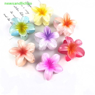 newsandlichao Large Flower Hair Claw Clips Hawaiian Flower Hair Claw Clips Thin Thick Curly Hair Hold jaw clip,Hair Accessories Nice