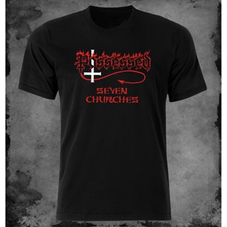 Sanc6 {พร้อมส่ง เสื้อยืดผ้าฝ้าย 100% พิมพ์ลาย Possessed Seven Churches โอเวอร์ไซซ์ ไซซ์ XS-6XL สําหรับผู้ชาย ของขวัญคริส