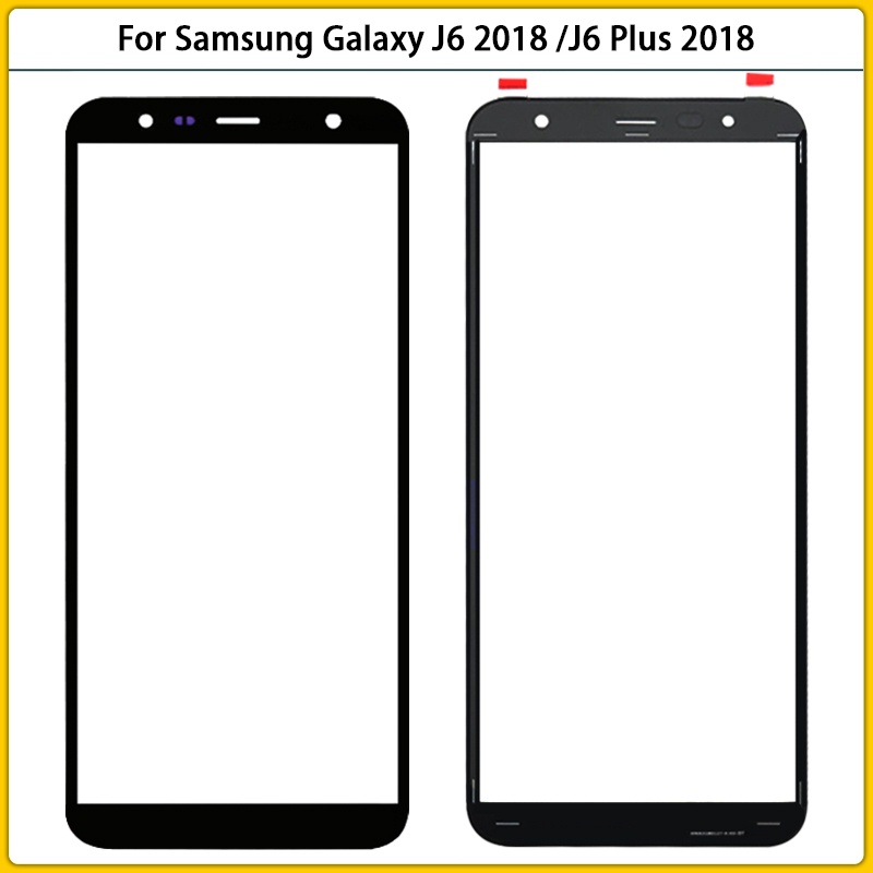 10PCS For Samsung Galaxy J6 2018 J600 J600F/J6 Plus 2018 J610 J610F Touch Screen LCD Front Outer Glass Panel Lens OCA Re