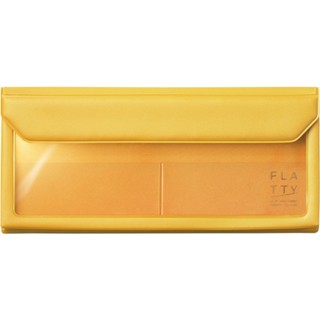 KING JIM Flatty Pencase Yellow (KJ5358-YE) / กระเป๋าดินสอ รุ่น FLATTY สีเหลือง แบรนด์ KING JIM จากประเทศญี่ปุ่น