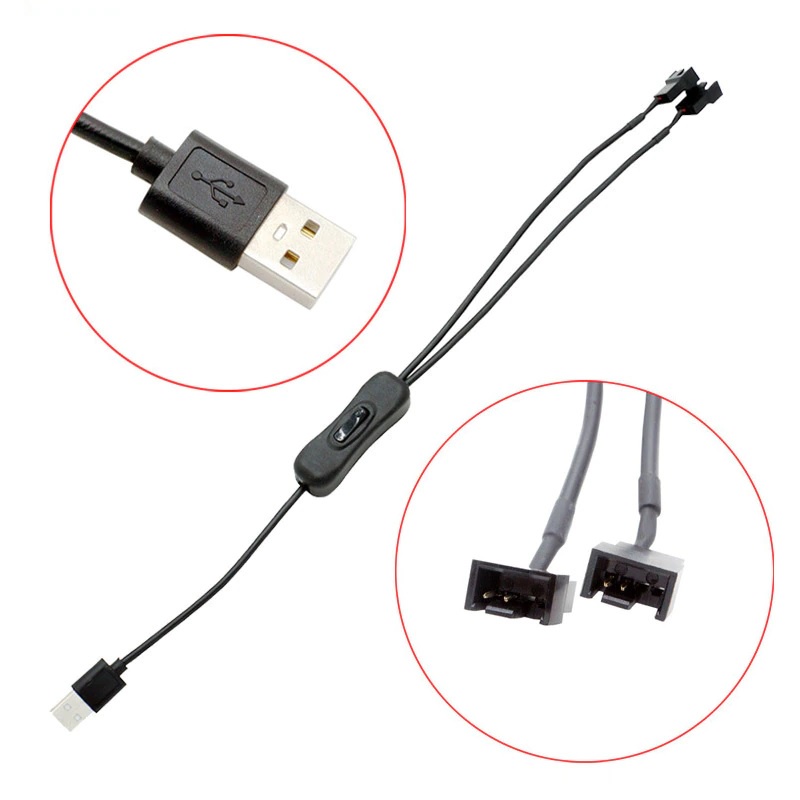 40CM USB TO MINI PWM 4P 4 PIN 4PIN 5V Computer Case Fan Power Supply