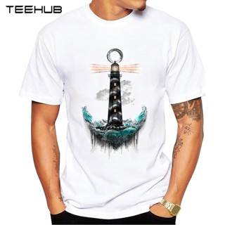 เสื้อยืดแฟชั่น TEEHUB วินเทจ Anchor ผู้ชายเสื้อยืด Hipster วิธีการออกแบบแขนสั้นท็อปส์ซูแขนสั้นสไตล์ Geek เสื้อทีเชิ้ตผู้