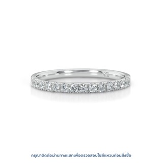 แหวนเพชรแถวครึ่งวง Classic Pave Half Diamond Band (RE002)