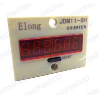 เครื่องนับจำนวน อุปกรณ์นับจำนวน JDM11-6H-S Resettable 6-Digits LED Display Panel Digital Counter AC220V ใช้ Sensor NPN