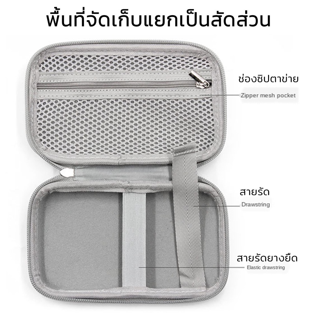 กระเป๋าจัดระเบียบอุปกรณ์มือถือ แบตสำรอง เคสPower Bank กล่องสายชาร์จ หูฟัง ฮาร์ดดิสก์ เคสอะแดปเตอร์ - รูปที่ 2