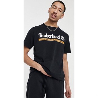 ⏸TIMBERLAND MENS ESTABLISHED 1973 LOGO T-SHIRTS เสื้อยืดคอกลมแขนสั้นแบรนด์