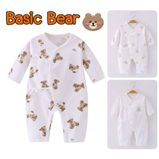 AM🐻Basic Bear น้องหมีบอดี้สูทเด็กแรกเกิด 0-3 เดือน