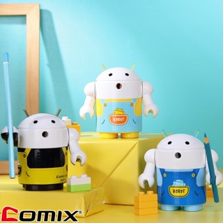 Comix B2475 Pencil Shaepenerเครื่องเหลาดินสอROBOT (3สี) กบเหลาดินสอแบบพกพา สีสันสดใส สุดน่ารัก กบเหลาดินสอ เครื่องเขียน