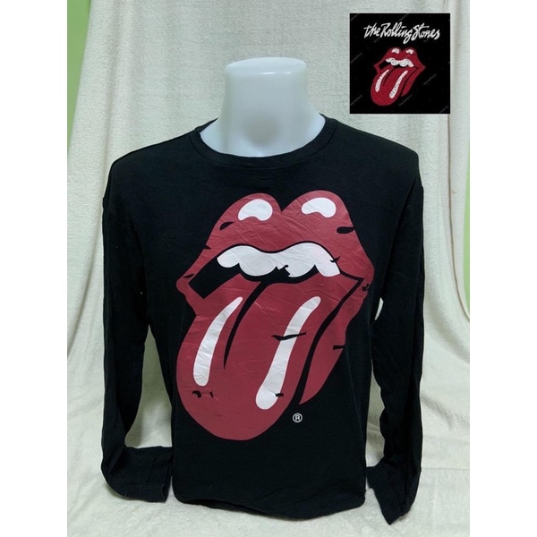 The Rolling Stones เสื้อยืดคอกลม แขนยาว มือสอง สภาพ 90%