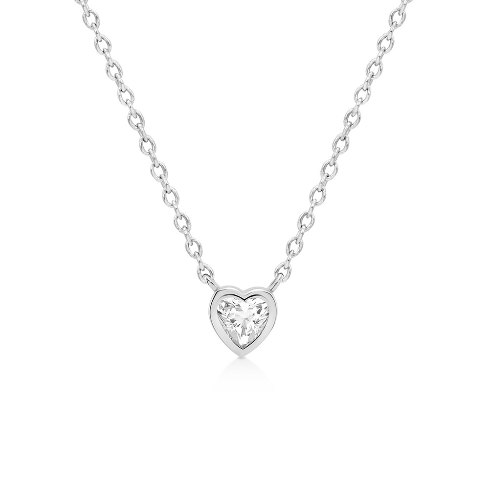 Jewellista สร้อยคอพร้อมจี้ Dianaเงินแท้ ประดับพลอย CZ