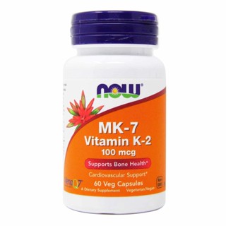 NOW Foods, MK-7 Vitamin K-2, 100 mcg, 60 Veg Capsules/120 Veg Capsules