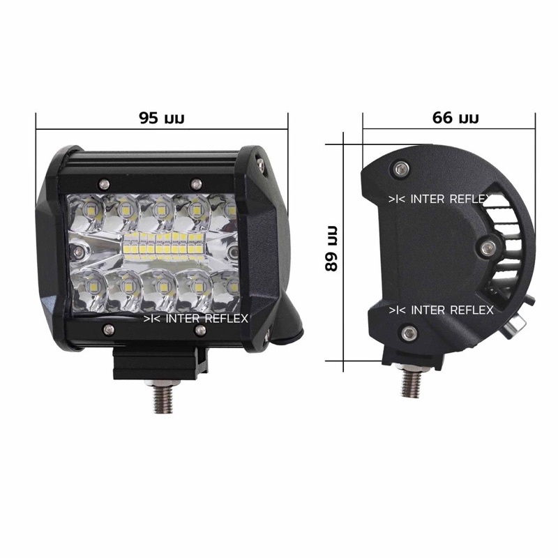 ไฟสปอร์ตไลต์มอเตอร์ไซค์ 60W 2 ชิ้น พร้อมชุดสายไฟรีเลย์ สวิตช์ ฟิวส์ - รูปที่ 4