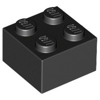 (1ชิ้น) LEGO Black Brick 2 x 2