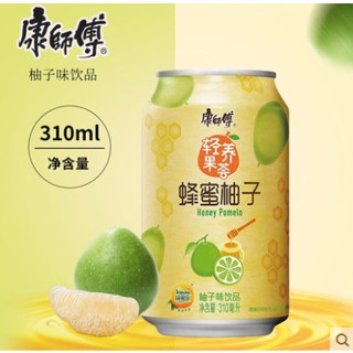 康师傅蜂蜜柚子果汁茶铝罐装310ml 冰峰橙味汽水330ml铝罐装