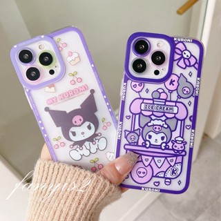 เคสโทรศัพท์มือถือแบบนิ่ม TPU ใส ลายการ์ตูนคุโรมิน่ารัก สําหรับ OPPO A57 A76 A96 A16K A16 A15 A95 A93 A74 A55 A54 A53 A33 A32 A31 A9 A5 A5s A3s Reno 8Z 7Z 6Z 5Z 5 A94 A92 A52 F11 F9 ผ้าคลุม